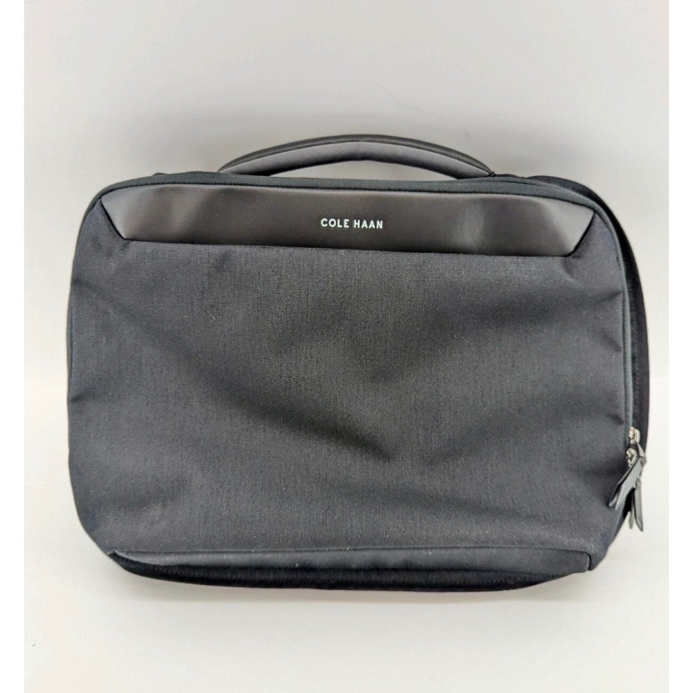 Cole Haan ZEROGRAND Mens Black Laptop Briefcase Commuter Attache Messenger Bag